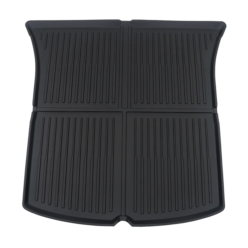 SMARTLINER Custom Fit Floor Mats 2 Row Set For 2020-2025 Tesla Model Y (OEM TPE, Black)